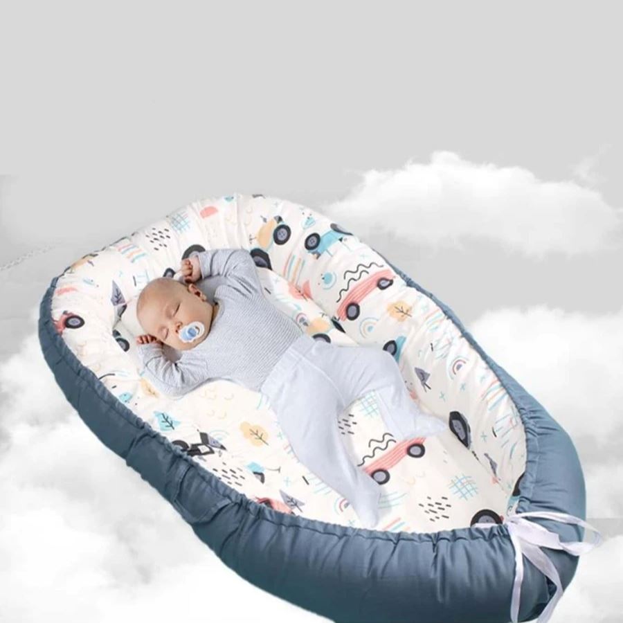 Berceau Bébé - NidPortableBébé™ - Voiture Bleue - Le Nid Bébé