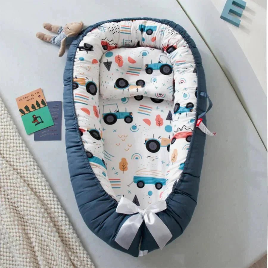 Berceau Bébé - NidPortableBébé™ - Voiture Bleue - Le Nid Bébé