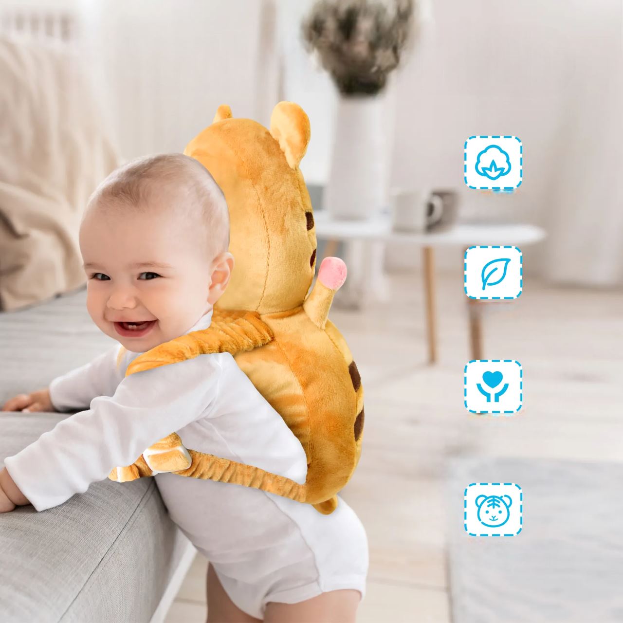 Coussin bébé - OreillerProtectionBébé™ - Tigre - Le Nid Bébé
